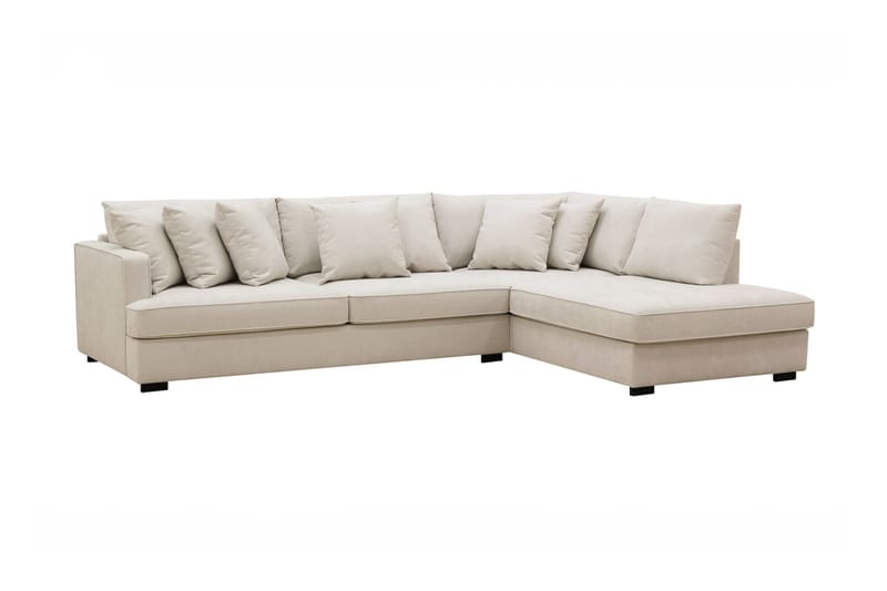 Rossi Dybde 3-personers L Sofa med Chaiselong Højre - Lys Beige - Møbler - Sofaer - Sofa med chaiselong