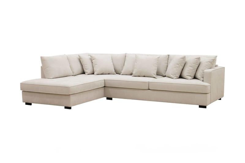 Rossi Dybde 3-personers L Sofa med Chaiselong Venstre - Lys Beige - Møbler - Sofaer - Sofa med chaiselong