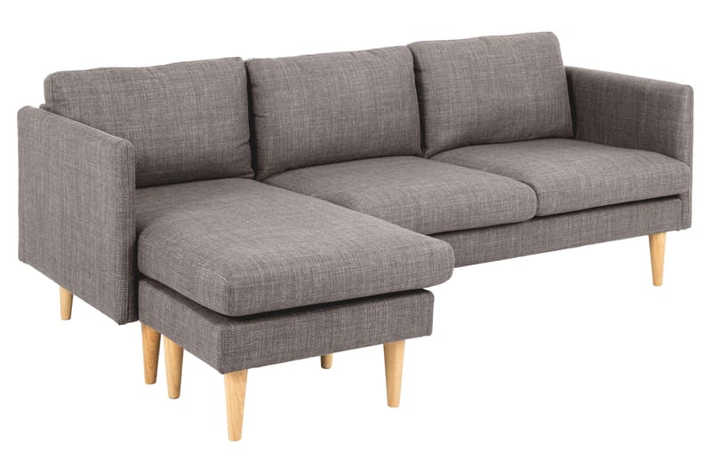 Sanat 3-personers Sofa med Divan - Brun - Møbler - Sofaer - Sofa med chaiselong