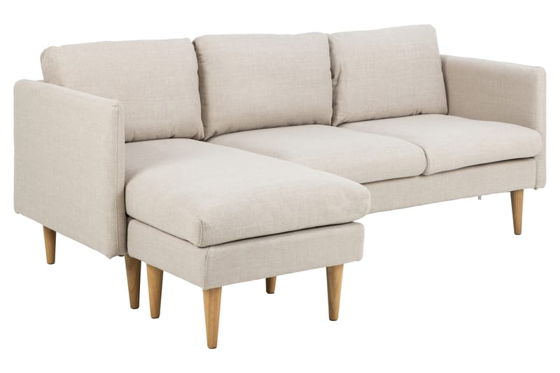 Sanat 3-personers Sofa med Divan - Beige - Sofa med chaiselong - 3 personers sofa med chaiselong