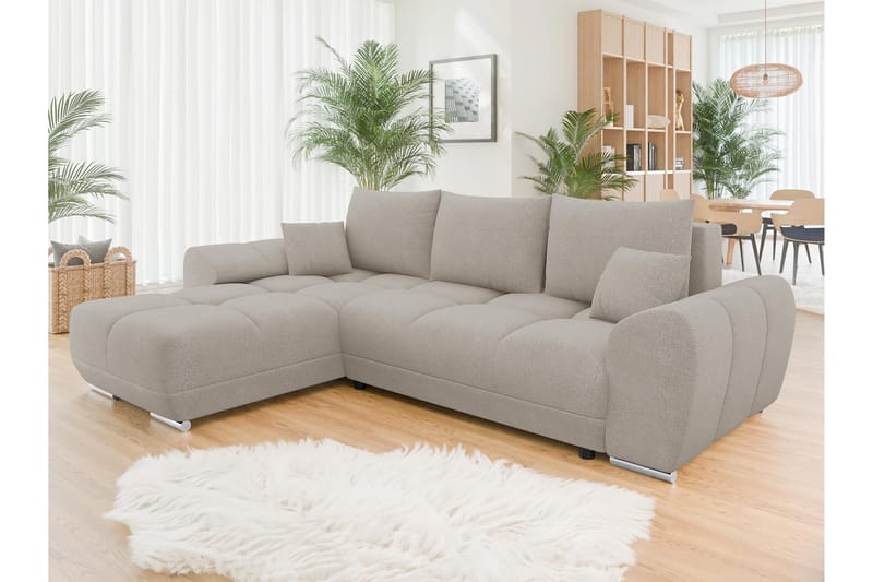 Simerly Sofa med Divan 3-personers - Beige - Møbler - Sofaer - Sofa med chaiselong