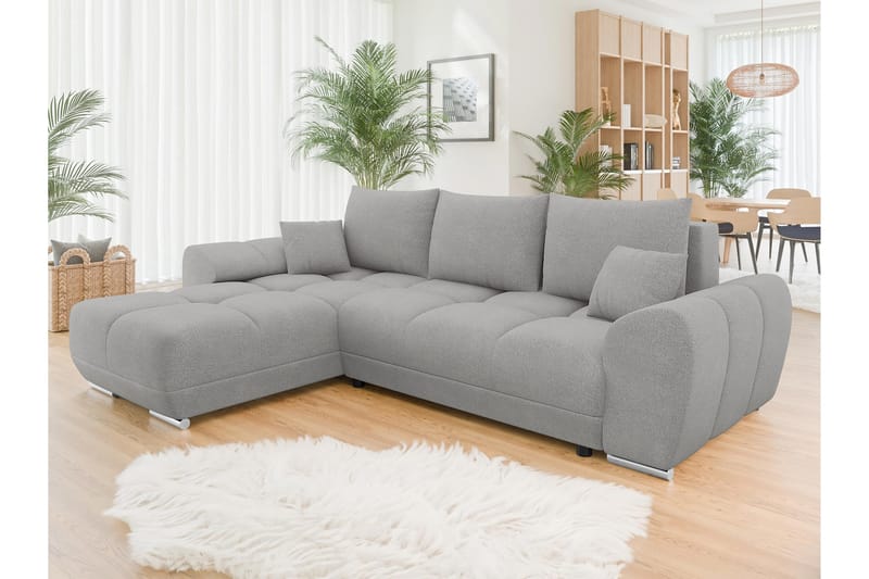 Simerly Sofa med Divan 3-personers - Grå - Møbler - Sofaer - Sofa med chaiselong