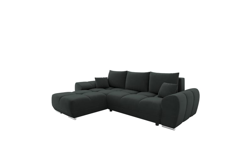 Simerly Sofa med Divan 3-personers - Sort - Møbler - Sofaer - Sofa med chaiselong