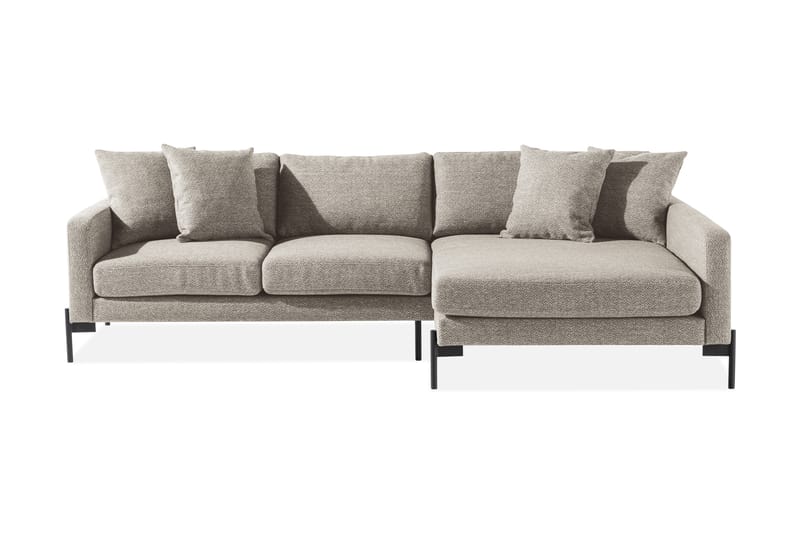 Skonsam Chaiselongsofa Højre med Pyntepuder - Beige - Møbler - Sofaer - Sofa med chaiselong