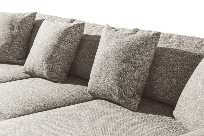 Skonsam Chaiselongsofa Højre med Pyntepuder - Beige - Møbler - Sofaer - Sofa med chaiselong