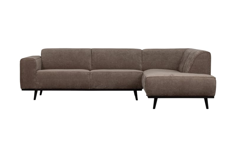 Statement hjørnesofa højre flad rib blå - Møbler - Sofaer - Sofa med chaiselong