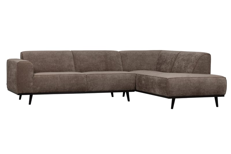 Statement hjørnesofa højre flad rib blå - Møbler - Sofaer - Sofa med chaiselong