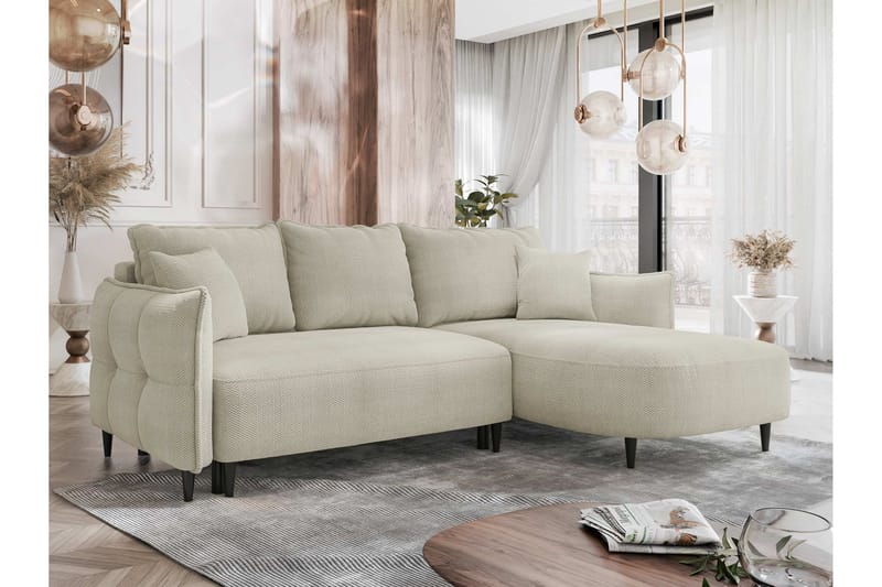 Sycylia Sofa med Divan 3-personers - Lys grå - Møbler - Sofaer - Sofa med chaiselong