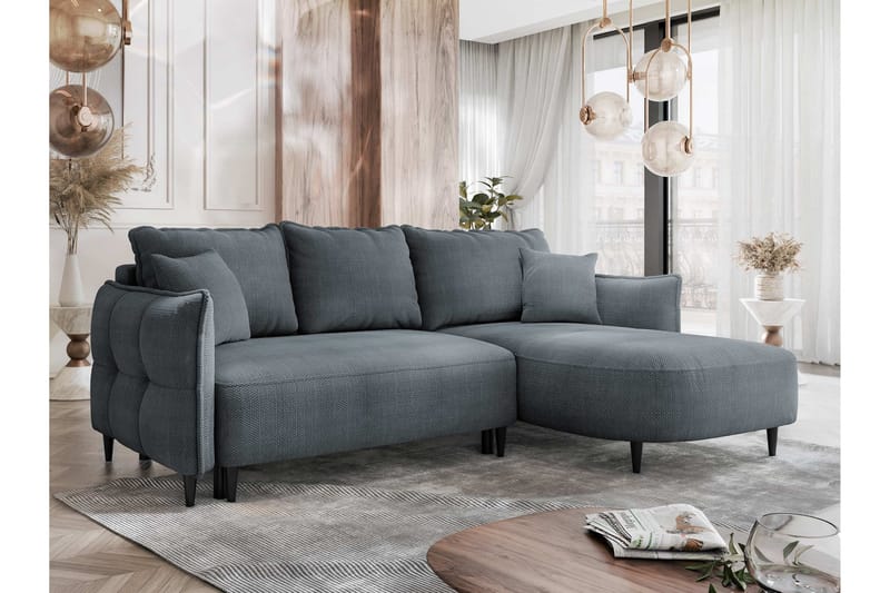 Sycylia Sofa med Divan 3-personers - Grå - Møbler - Sofaer - Sofa med chaiselong