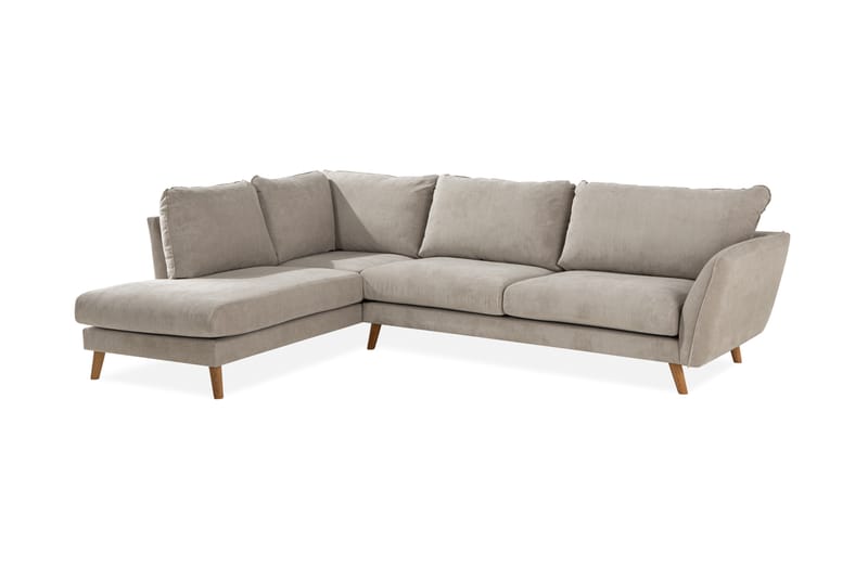 Trend Luksus L-sofa 4-personers Chaiselongsofa Venstre - Beige - Møbler - Sofaer - Sofa med chaiselong