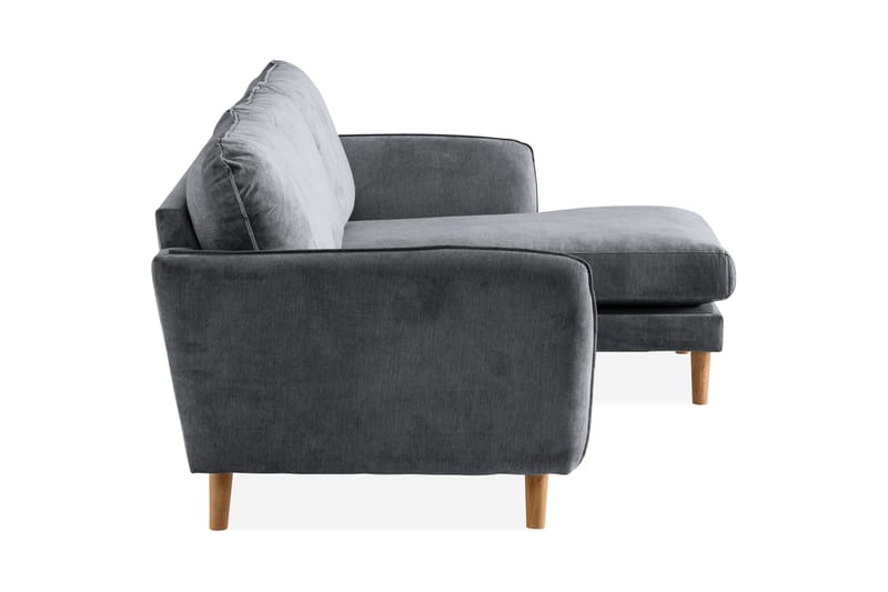 Trend Lyx 3-Pers. Chaiselongsofa Højre - Mørkegrå/Eg - Møbler - Sofaer - Sofa med chaiselong