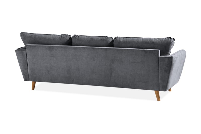 Trend Lyx 3-Pers. Chaiselongsofa Højre - Mørkegrå/Eg - Møbler - Sofaer - Sofa med chaiselong