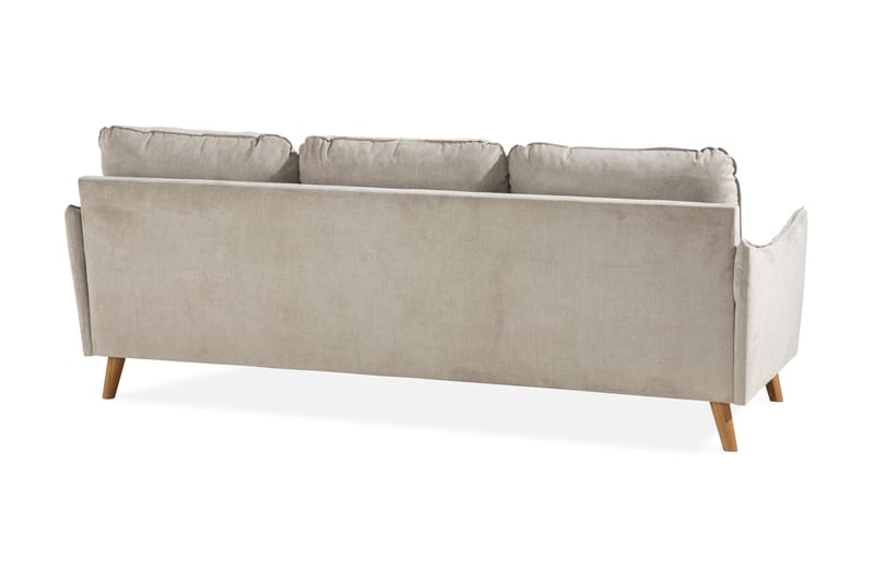 Trend Lyx 3-Pers. Chaiselongsofa Højre - Beige/Eg - Møbler - Sofaer - Sofa med chaiselong