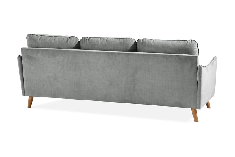 Trend Lyx 3-Pers. Chaiselongsofa Højre - Grå/Eg - Møbler - Sofaer - Sofa med chaiselong