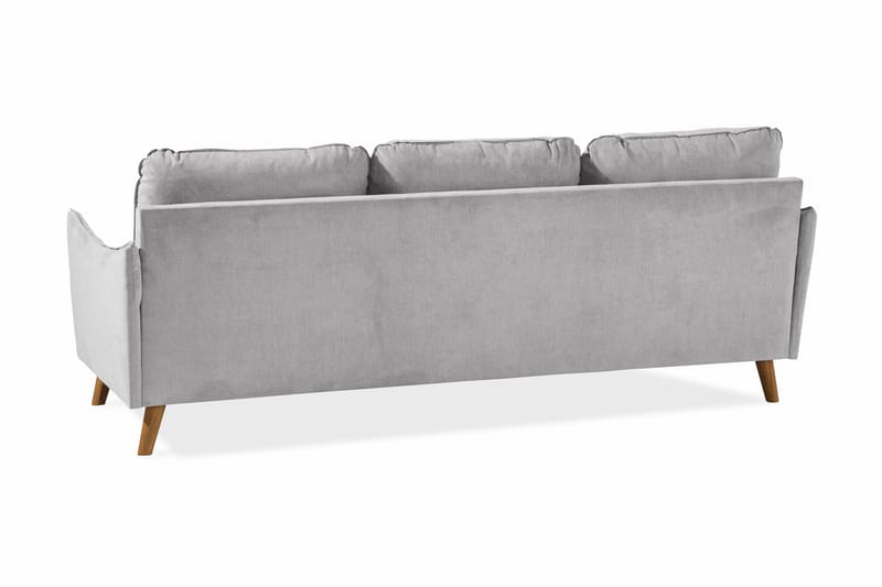 Trend Lyx 3-Pers. Chaiselongsofa Venstre - Lysegrå/Eg - Møbler - Sofaer - Sofa med chaiselong