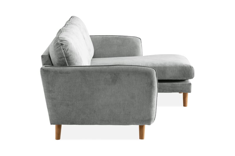 Trend Lyx 3-Pers. Chaiselongsofa Højre - Grå/Eg - Møbler - Sofaer - Sofa med chaiselong