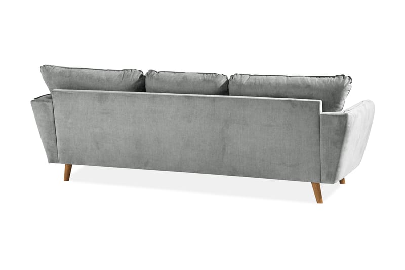 Trend Lyx 3-Pers. Chaiselongsofa Højre - Grå/Eg - Møbler - Sofaer - Sofa med chaiselong