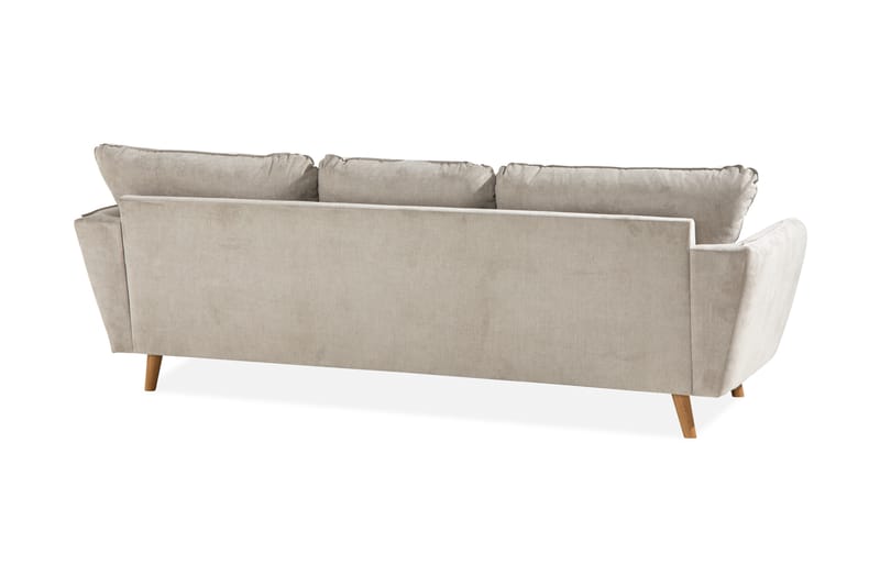 Trend Lyx 3-Pers. Chaiselongsofa Højre - Beige/Eg - Møbler - Sofaer - Sofa med chaiselong