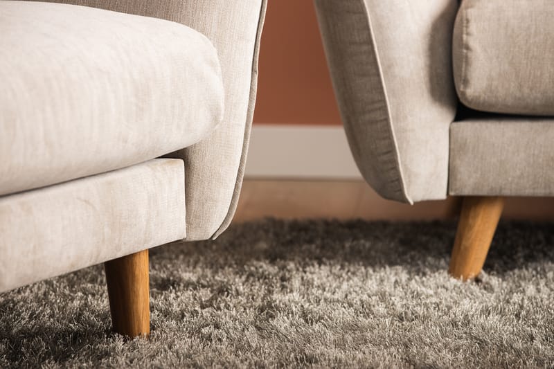 Trend Lyx 3-Pers. Chaiselongsofa Højre - Beige/Eg - Møbler - Sofaer - Sofa med chaiselong