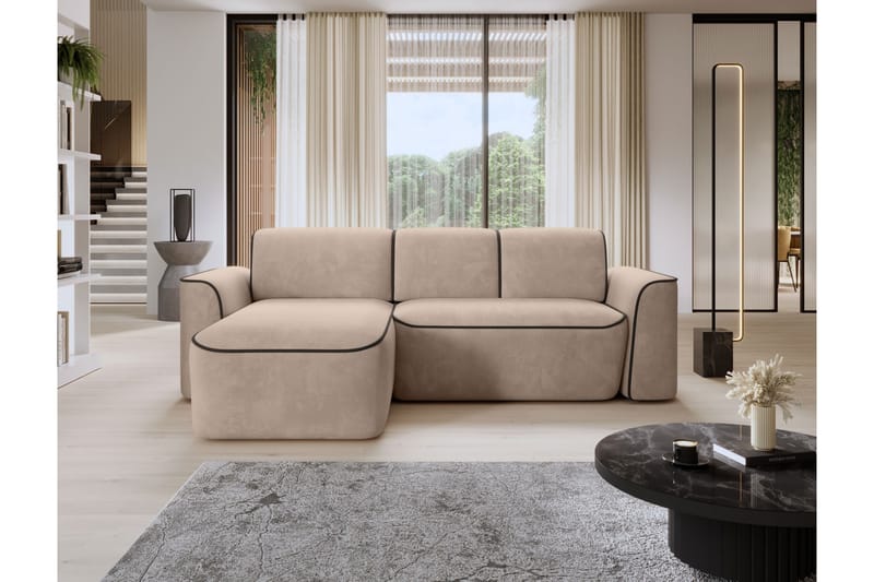 Ume 4-personers Sofa med Chaiselong - Creme - Møbler - Sofaer - Sofa med chaiselong