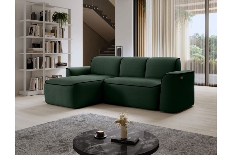 Ume 4-personers Sofa med Chaiselong - Grøn - Møbler - Sofaer - Sofa med chaiselong