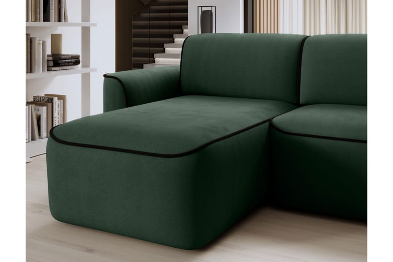 Ume 4-personers Sofa med Chaiselong - Grøn - Møbler - Sofaer - Sofa med chaiselong