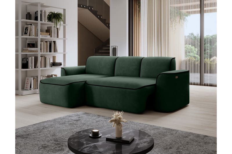 Ume 4-personers Sofa med Chaiselong - Grøn - Møbler - Sofaer - Sofa med chaiselong