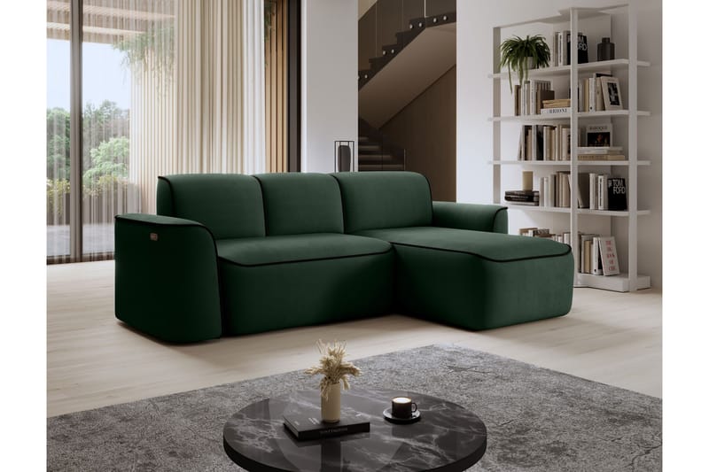 Ume 4-personers Sofa med Chaiselong - Grøn - Møbler - Sofaer - Sofa med chaiselong