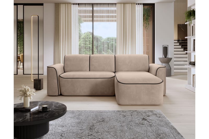 Ume 4-personers Sofa med Divan - Creme - Møbler - Sofaer - Sofa med chaiselong