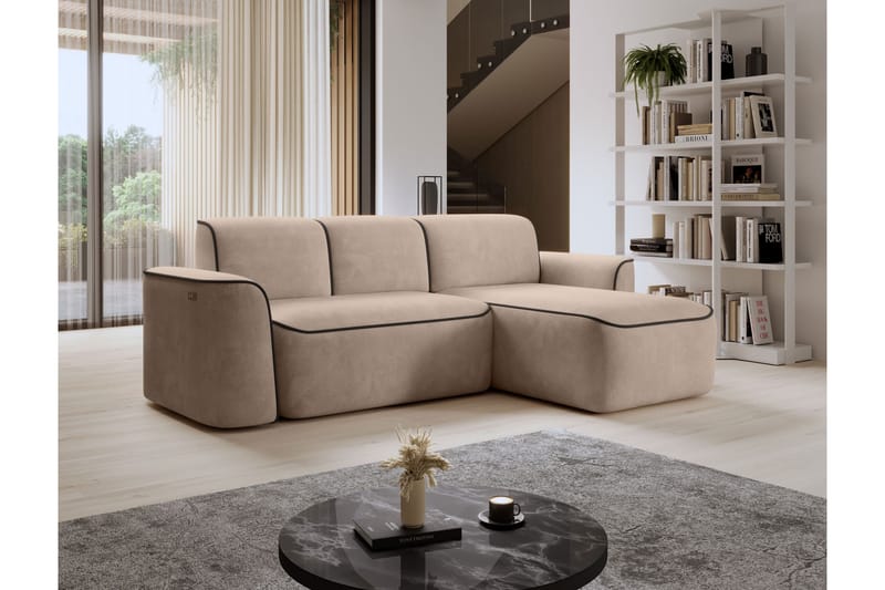 Ume 4-personers Sofa med Divan - Creme - Møbler - Sofaer - Sofa med chaiselong