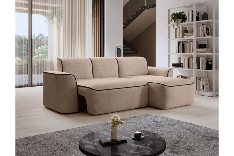 Ume 4-personers Sofa med Divan - Creme - Møbler - Sofaer - Sofa med chaiselong