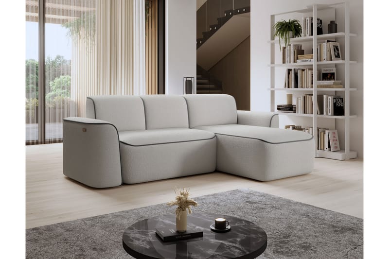 Ume 4-personers Sofa med Chaiselong - Grå - Møbler - Sofaer - Sofa med chaiselong