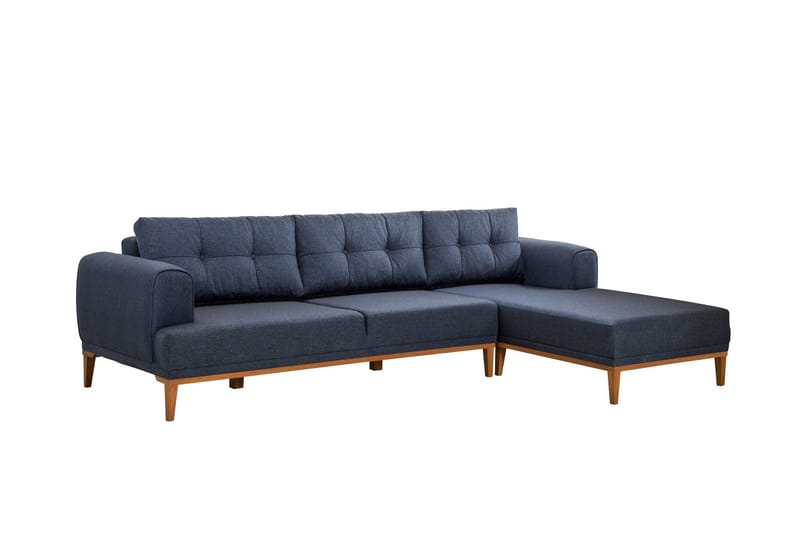 Valsot 4-personers Sofa med Chaiselong - Mørkeblå - Møbler - Sofaer - Sofa med chaiselong