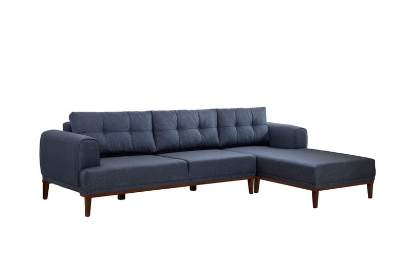 Valsot 4-personers Sofa med Chaiselong - Mørkeblå - Møbler - Sofaer - Sofa med chaiselong