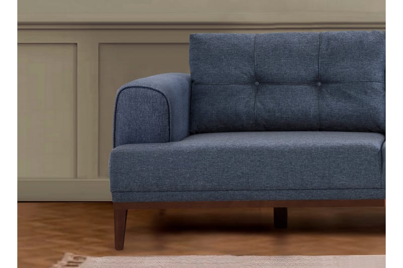 Valsot 4-personers Sofa med Chaiselong - Mørkeblå - Møbler - Sofaer - Sofa med chaiselong