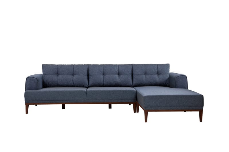 Valsot 4-personers Sofa med Chaiselong - Mørkeblå - Møbler - Sofaer - Sofa med chaiselong