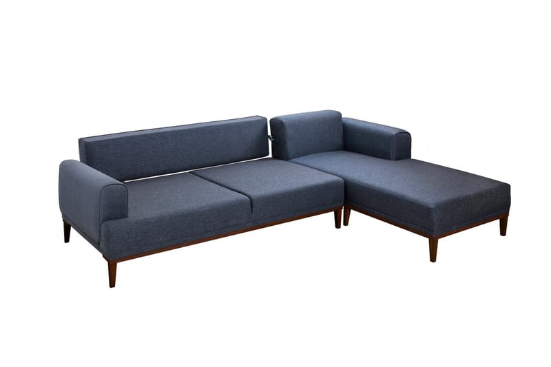 Valsot 4-personers Sofa med Chaiselong - Mørkeblå - Møbler - Sofaer - Sofa med chaiselong