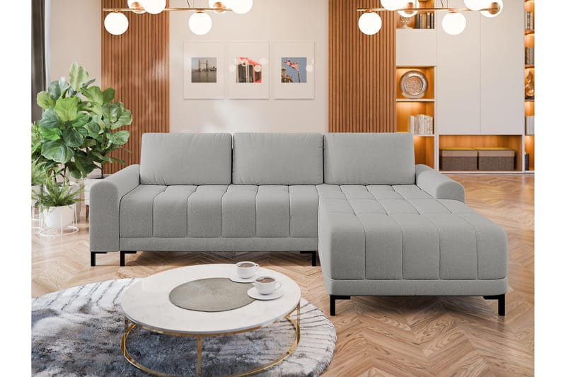 Vilshult Sofa med Divan 3-personers - Lys grå - Møbler - Sofaer - Sofa med chaiselong