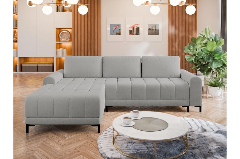 Vilshult Sofa med Divan 3-personers - Lys grå - Møbler - Sofaer - Sofa med chaiselong