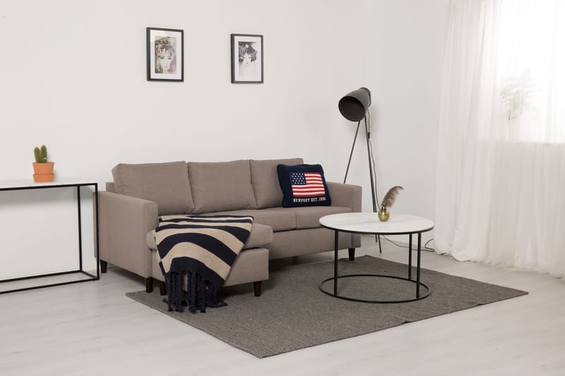 Zero Chaiselongsofa 3-pers Vendbar - Beige - Møbler - Sofaer - Sofa med chaiselong