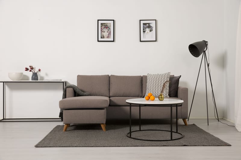 Zero Chaiselongsofa 3-pers Vendbar - Beige - Møbler - Sofaer - Sofa med chaiselong