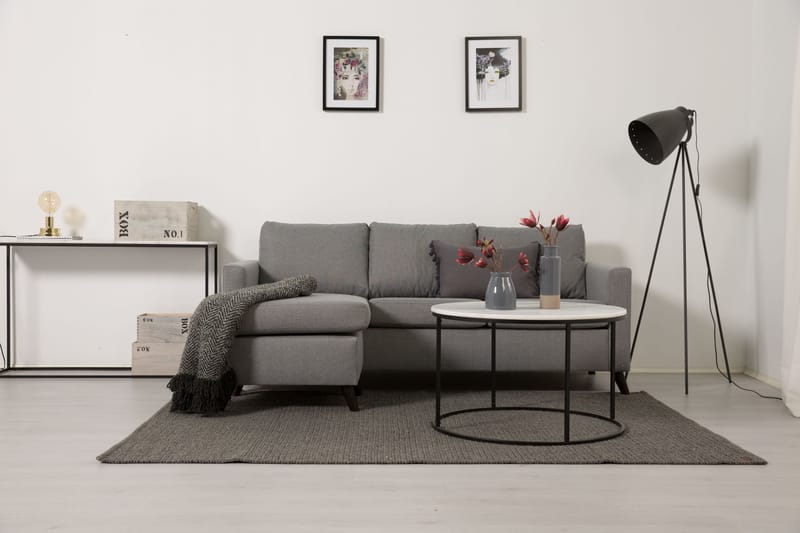 Zero Chaiselongsofa 3-pers Vendbar - Lysegrå - Møbler - Sofaer - Sofa med chaiselong