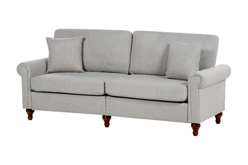 Cher Sofa 3-personers - Grå/Mørkt træ - Møbler - Sofaer - 3 personers sofa