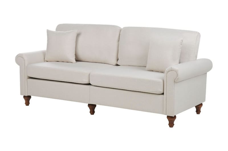 Cher Sofa 3-personers - Beige/Mørkt træ - Møbler - Sofaer - 3 personers sofa