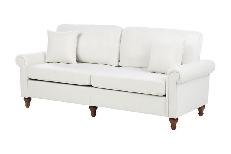 Cher Sofa 3-personers - Hvid/Mørkt træ - Møbler - Sofaer - 3 personers sofa