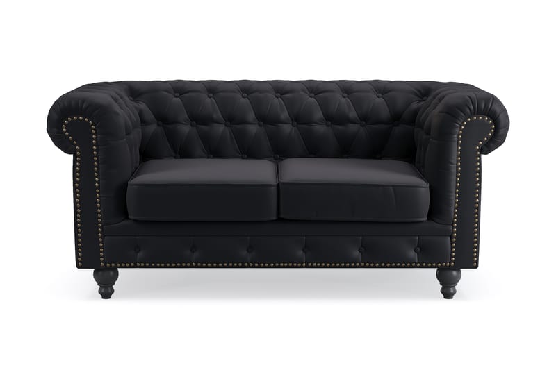 Chesterfield Deluxe 2-pers Sofa - Sort - Møbler - Sofaer - 2 personers sofa