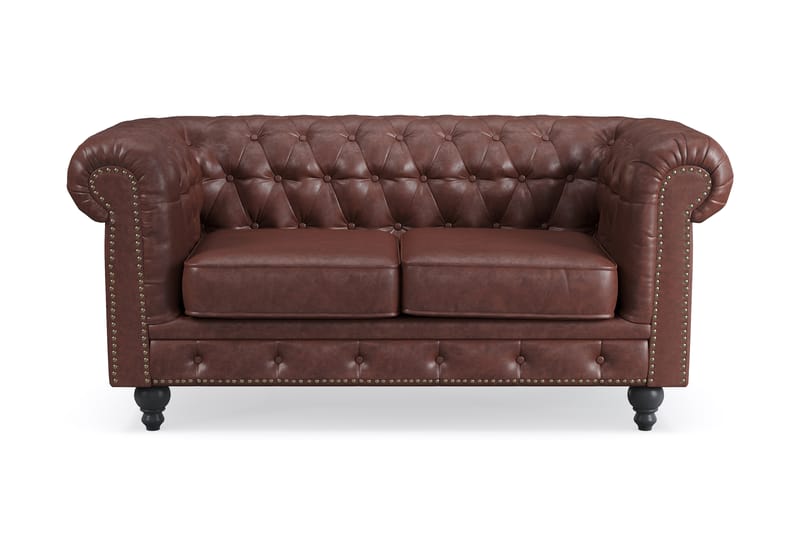 Chesterfield Deluxe 2-pers Sofa - Mørkebrun - Møbler - Sofaer - 2 personers sofa