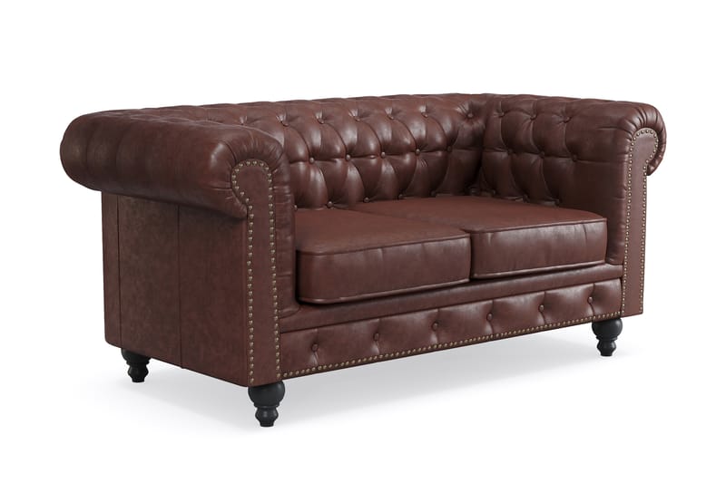 Chesterfield Deluxe 2-pers Sofa - Mørkebrun - Møbler - Sofaer - 2 personers sofa