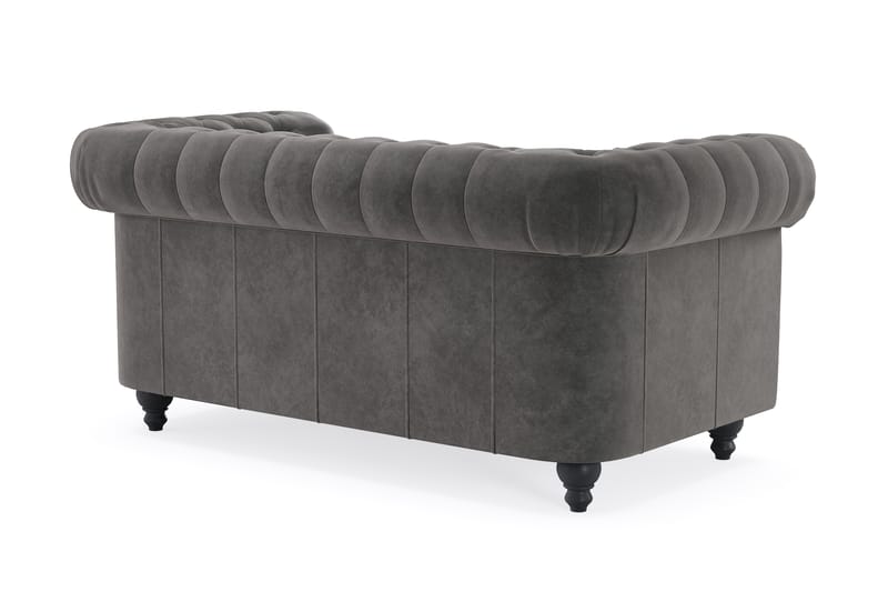 Chesterfield Deluxe 2-pers Sofa - Mørkegrå - Møbler - Sofaer - 2 personers sofa