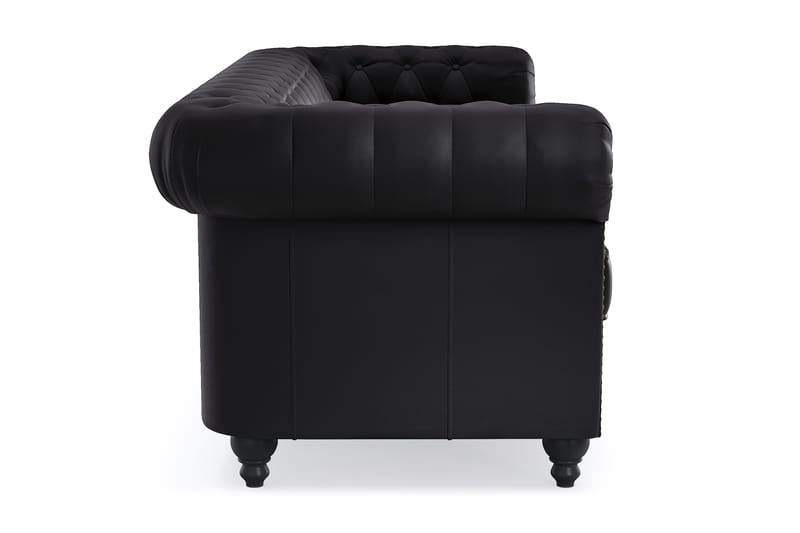 Chesterfield Deluxe 3-pers Sofa - Sort - Møbler - Sofaer - 3 personers sofa